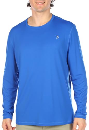 Reel Legends Mens UPF 50+ Solid Reel-Tec Long Sleeve Shirt X-Large Royal Blue