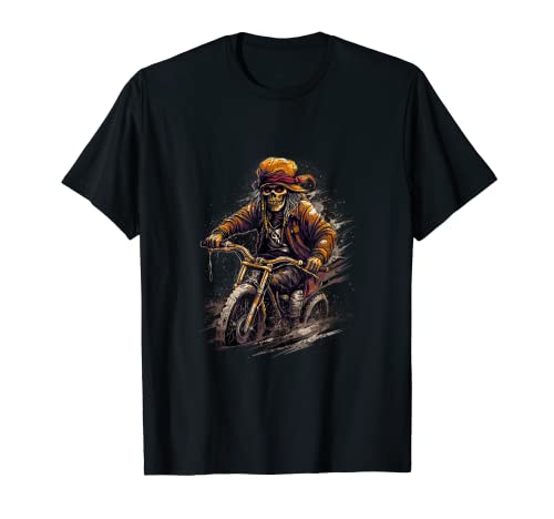 Dirt Bike Pirate Motocross Racer T-Shirt