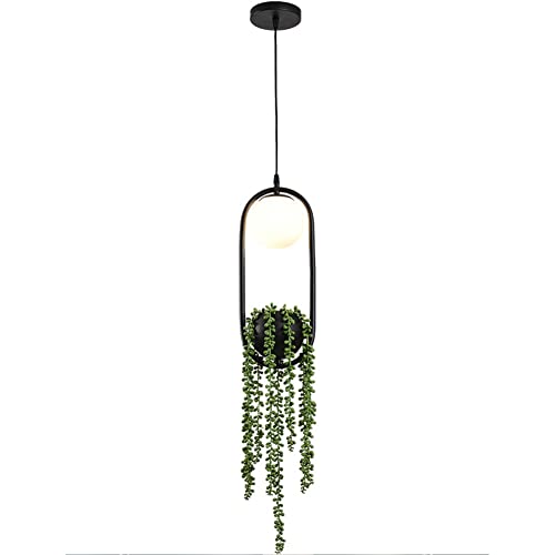 Lustre de plante E27 en fer pour decoration de restaurant et bar