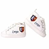 Zapatillas bebé Personalizadas Equipo de fútbol | Deportivas de Tela | Personalizada con Nombre | Regalos para bebés (Blanco, Sistema Tallas Calzado EU, Bebé, Edad (Rango), Mediano, 3 Meses, 6 Meses)