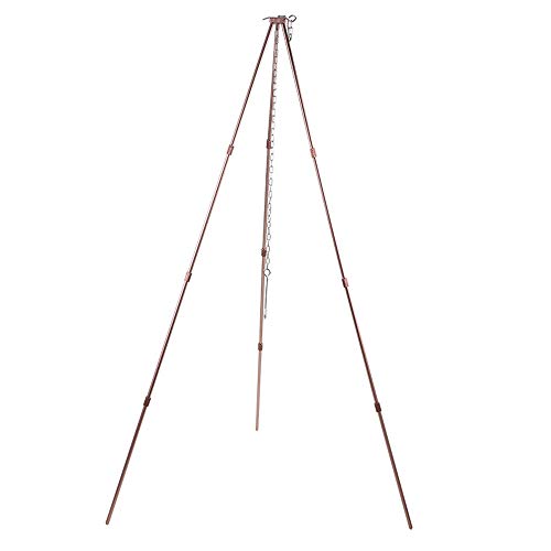 Ultraleichtes Aluminiumlegierung-BBQ-Stativ, tragbarer Abnehmbarer Holzkohlegrill mit Haken, höhenverstellbar | Tragendes