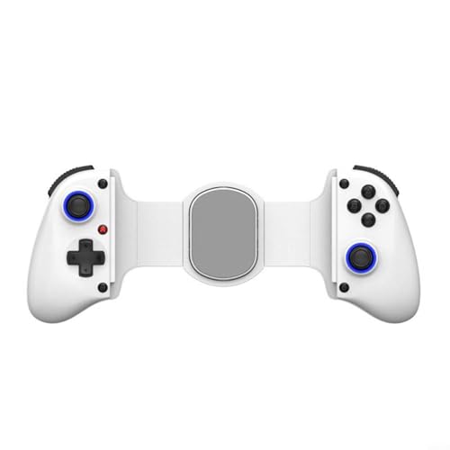 Controlador de juego telescópico, con luz RGB turbo y vibración, para Android para PS4 y para Nintendo Switch 6 ejes Gyro Mobile Gamepad, para juegos inmersivos (blanco)
