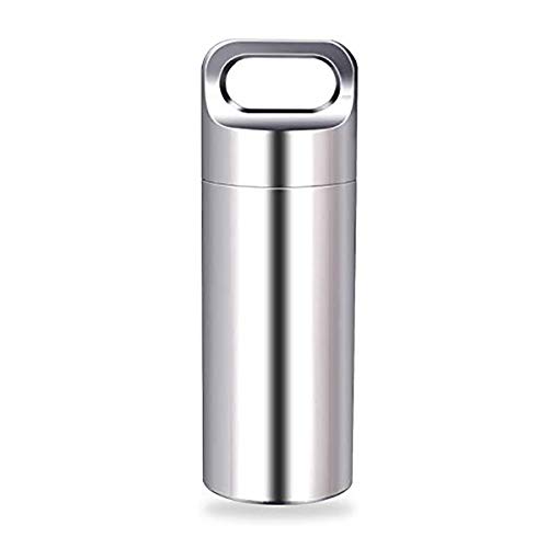 Mini Wasserdichte Behälter Pillendose Edelstahl Kapsel Dichtungs Behälter für Outdoor Camping Cover
