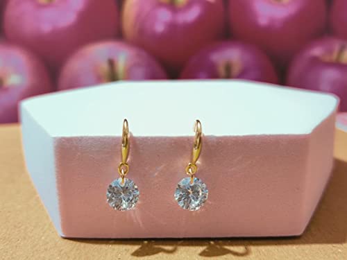 Image of Nilu's Collection Enchanting Light Weight Cubic Zircon Crystal Drop Earrings for Women and Girls, for Daily Use, Office Use