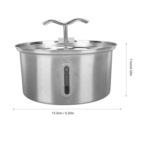 Fuente de agua para gatos 3.2L acero inoxidable miniatura 6