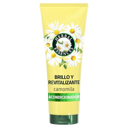 Herbal Essences Acondicionador Camomila Brillo & Revitalizante 250ml Aporta Brillo y Suavidad al Pelo Encrespado y Apagado, Con Extracto de Manzanilla e Ingredientes de Origen Natural, Vegano