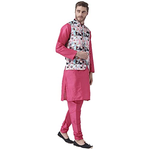Image of hangup 3pc Kurta Pajama Basket 3PC 57ADeepPink-KPW 38