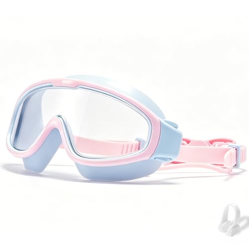 Image of Swim Goggles for Kids 6-12, Wide View Anti-Fog UV Protection No Leaking,Boys Girls Youth Swimming Goggles