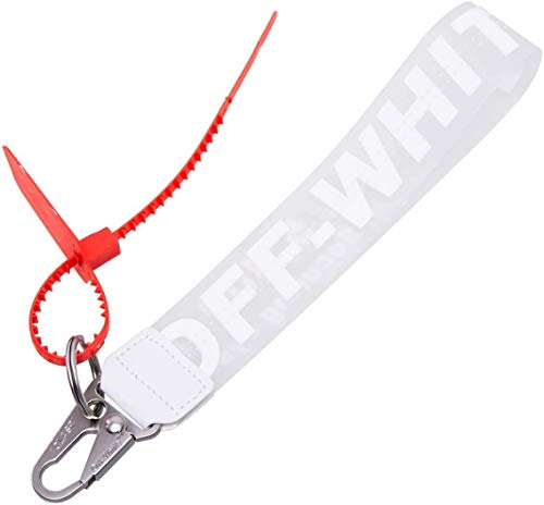 Lanyard Keychain, Unisex Cool Wrist Lanyard, Key Chain can Hang Key, Wallet, Jeans Decoration, Office Badge (White)