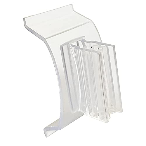 Plastic Shelf Edge Clip and Sign Holder, Fits Standard 1 1/4 Inch Channels, 50 Pack