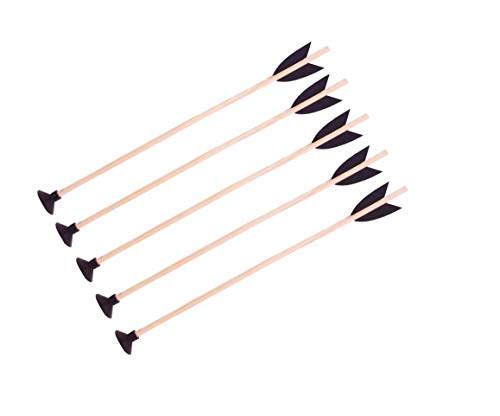mankitoys 5 Stück Holzpfeil mit Saugnapf oder Pfropfen in 50cm oder 40cm Pfeil für Bogen Kinder Kinderpfeil Outdoor Ziel Sport Spiel Spielzeug Bogensport Holzpfeile (5X Saugnapf 40cm) Cover