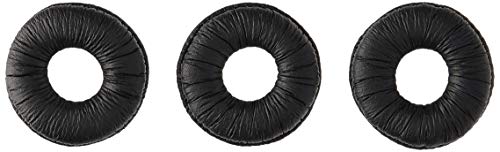 Ear Cushion Pads Leatherette 3-Pack - Made for Plantronics Cordless CS50, CS55, CS60, Jabra 2100, 2110, 2124, 2125, 9300, 9330, 9350 - Mitel Headsets 5330, 5340, 5360 67063-01, 14101-08 by Global Teck