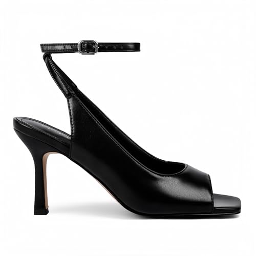 Image of Modatope Womens Heels Square Open Toe High Heels Ankle Strap Heeled Sandals for Women Party Wedding