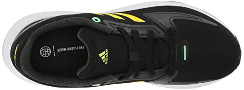Adidas Runfalcon 2.0 Unisex-Child Running Shoe, Black/Beam Yellow/Beam Green, 1 Us Little Kid #TOP4