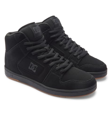 DC Men's Manteca 4 High Top Skate Shoe Black/Black/Gum 10.5