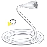 Frienda Faucet Hose Adapter for Sink, 6.1FT PVC Tube with Adjustable Faucet Connector, Hose Clamp & Zip Tie, Portable Water Transfer Accessories for Sink, Bucket, Outdoor Cleaning