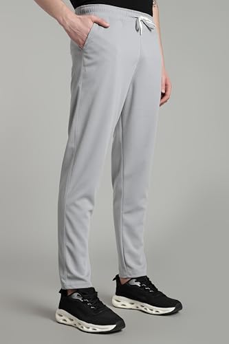 Image of SWADESI STUFF Men's Cotton Blend Track Pants, Black, Comfort Fit with Drawstring, Side Pockets for Regular Wear, Sports, Joggers