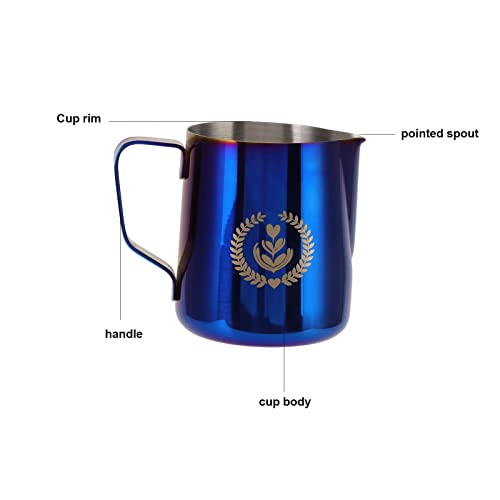 Copo para espuma de leite de 350 ml, jarro para café expresso, saída de água tipo olecranon, para ca