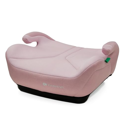Kinderkraft I BOOST 2 Silla de coche, Silla de Bebe, Asiento de coche, I Size, 125 150cm, asiento elevador de 6 a 12 años, fácil de montar, postura ergonómica, espuma adicional, Rosa