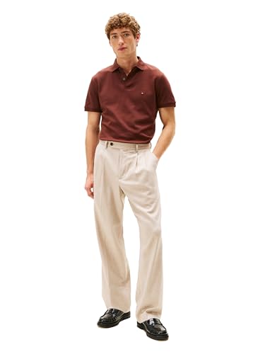 Image of Tommy Hilfiger Men's Short Sleeve Polo Shirts in Regular Fit With Stretch and Organic Pique Cotton