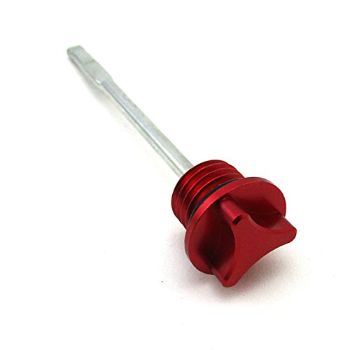 Tc-Motor Cnc Aluminum Red Dip Stick Engine Oil Dipstick For Lifan Yx 125Cc 140Cc 150Cc 200Cc 250Cc Stomp Ycf Imr Thumpstar Gpx Dhz Chinese Crf50 Pit Dirt Bikes/Atv Quad Taotao Sunl Kazuma Roketa #TOP1