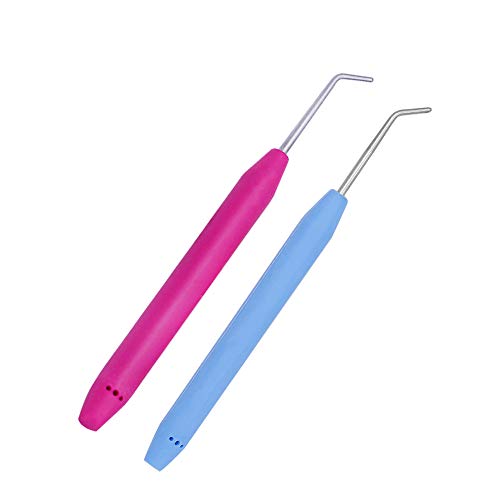 2PCS Métier à tisser à tricoter Crochet Crochet pour Knifty Knitter Métier à tisser à tricoter Crochet outil avec poignée en caoutchouc outils de tricotage