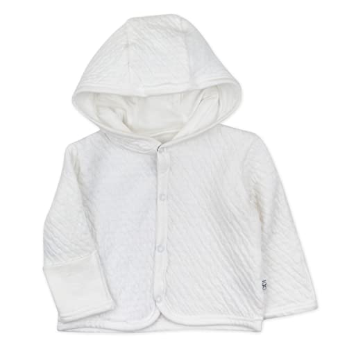 Image of HonestBaby unisex-baby Matelasse Snap-front Hoodie 100% Organic Cotton Infant Baby Boys, Girls
