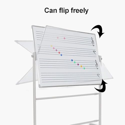 Lavagna magnetica a doppio lato con superficie foderata cancellabile, 70 x 100 cm, per insegnamento musicale, strumento educativo essenziale per insegnanti e musicisti