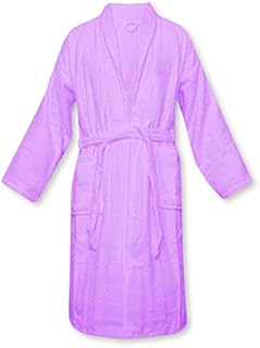 A & B TRADERS Bath Robe 100% Egyptian Cotton Terry Towelling Robe Gown Luxury and Super Soft (Black)