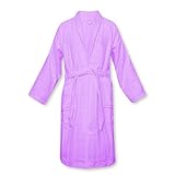 Super suave y lujoso. Albornoz 100% algodón egipcio de A & B Traders ®, albornoz lujoso y super suave para mujer, bata de estar por casa rosa Rosa
