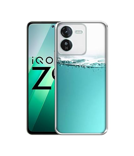 Image of Casotec Half Fill Design Printed Silicon Soft TPU Back Case Cover for iQOO Z9 5G, Transparent