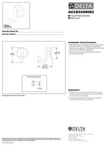 Miniatura 5 de 75950-CZ Trinsic - Soporte para papel higiénico, 3.31 x 7.00 x 3.31 pulgadas y gancho para toallas Trinsic 75935-CZ, 2-14 pulgadas y 73846-CZ Lahara