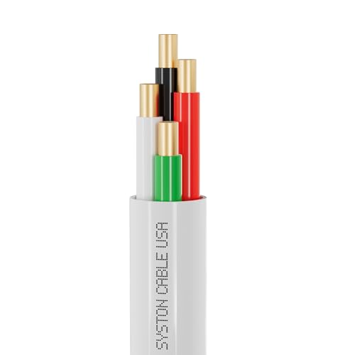 SYSTON 22/4 Fire Security Burglar Station Sound Alarm Control Cable Wire Plenum-Rated CMP/CL3P Unshielded Solid Copper UL/ETL UV Resistant for Indoor/Outdoor Low Voltage Application Use - 50 FT