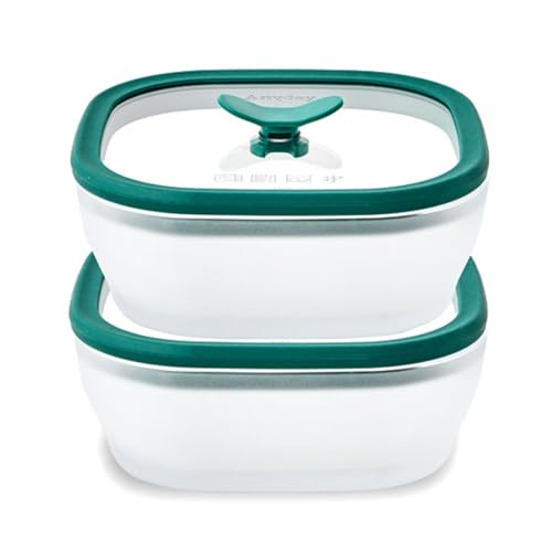 Image of Anyday Microwave Pack of 2 Small Square Dish Containers | Microwave Safe Containers | Microwave Cooking Bowls | Borosilicate Glass Containers with Lid, Diameter 23.88cm Capacity 2.85L