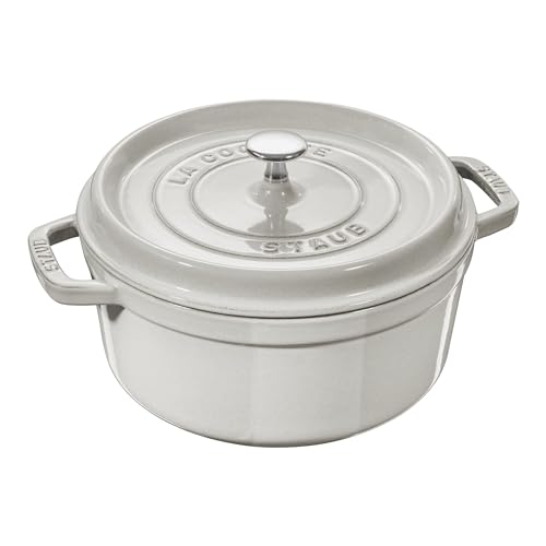 STAUB Cocotte Ronde Truffe Blanche, Taille - 24 cm