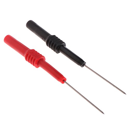 kobeIeen 2 Pieces YT176 Test Leads Pin for Multimeter Stainless Steel Needle L95mm for Industry Site Testing Ruinless