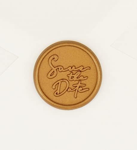 100 Pack Self Adhesive Wax Seal Stickers, Save The Date Gold stickers, Pre-Made Real Wax Seals, Envelope Seal Stickers,Envelope Seals,Wedding Envelope Seals, Wedding Invitation Stickers,Birthday Halloween
