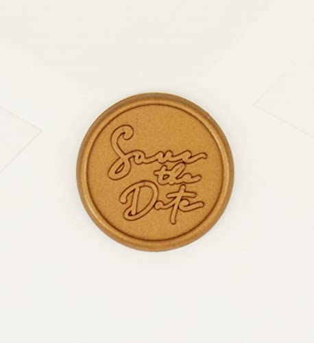 100 Pack Self Adhesive Wax Seal Stickers, Save The Date Gold Stickers, Pre-Made Real Wax Seals, Envelope Seal Stickers,Envelope Seals,Wedding Envelope Seals, Wedding Invitation Stickers,Birthday Halloween #TOP2