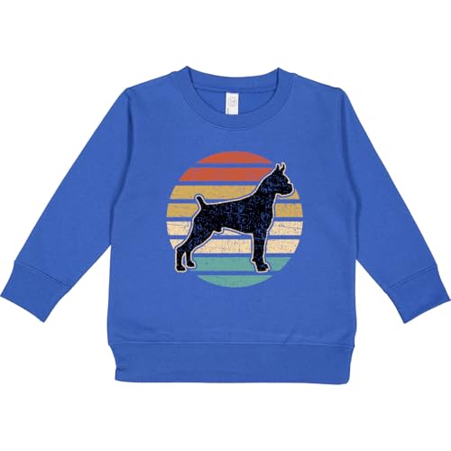 inktastic Boxer Dog Vintage Silhouette Toddler Sweatshirt 5-6 Royal 36999