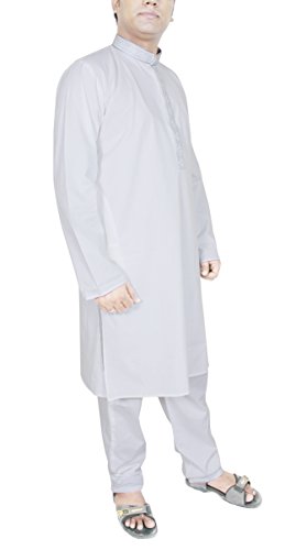 Vestidos y túnicas de algodón premium en blanco puro para hombre 3