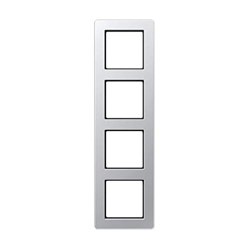 Cadre Aflow Quadruple pour plaque interrupteur aluminium encastrable