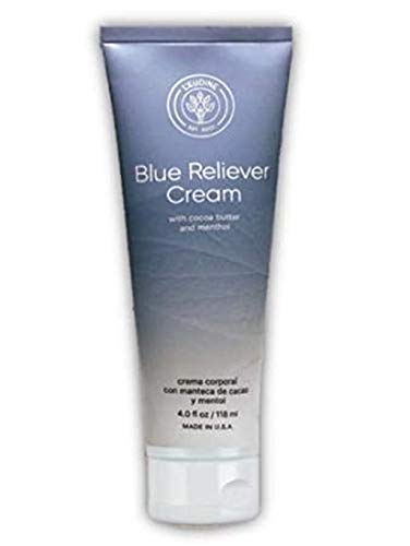 L'eudine Blue Relieve Relaxing & Soothing Cream with Aloe Vera, Cocoa Butter and Menthol, 4 fl oz.