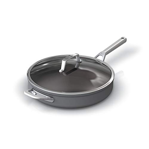 Ninja Foodi NeverStick Professional Hard-Anodized 4-Quart Sauté Pan with Glass Lid, Nonstick,...