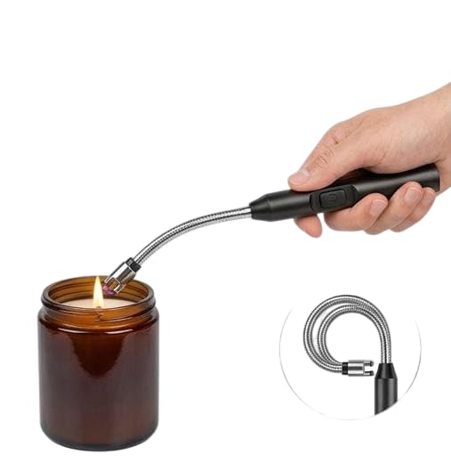Smart USB Plasma Lighter, Flameless Windproof Electric Lighter, Long Neck Design & Child Safety Lock for Indoor & Outdoor Use-image-0