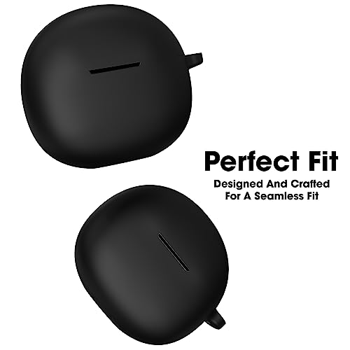 Image of Sounce Portable Silicone Cover Scratch-Resistant, Non-Slip Grip, Carabiner Clip Compatible with Keychain for Boat 141 Pro Full Protection Water Resistant Shockproof Case Anti Fall Anti Dust (Black)