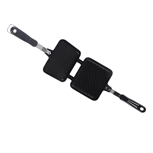 Ejoyous Doppelseitige Sandwich Backform, Antihaftbeschichtet, Pfanne für Camping, Toastpfanne für Tortillas und Panini