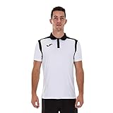 Cuello acanalado Joma Shirt, Blanco y Negro, L Hombres