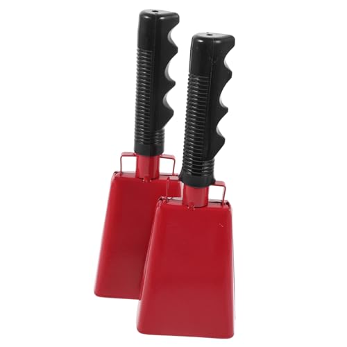 VICASKY Cheering Hand Bells Gold Cowbells Set for Football Games Sports Wedding Concert