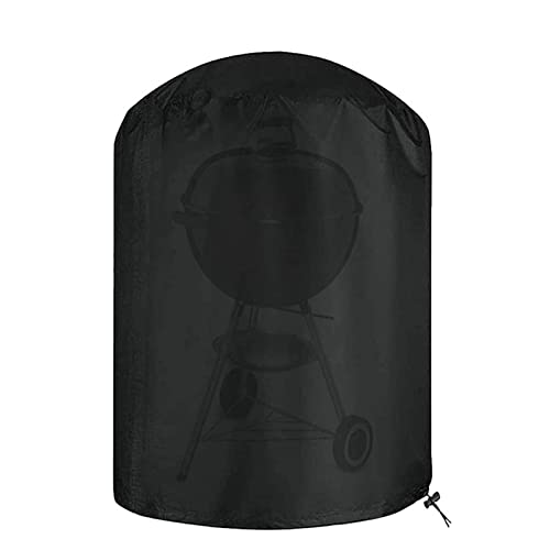 Housse de Barbecue Ronde - Résistante aux intempéries - Résistante aux intempéries - Housse de Barbecue à gaz - Coupe-Vent, UV et imperméable - avec...
