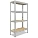 shelfplaza® 180x120x60cm PRO Étagère charge lourde galvanisé/etagere metal 4 plateaux/capacité d' étagere métallique 200kg / meuble etagere rangement garage/etageres rangement atelier